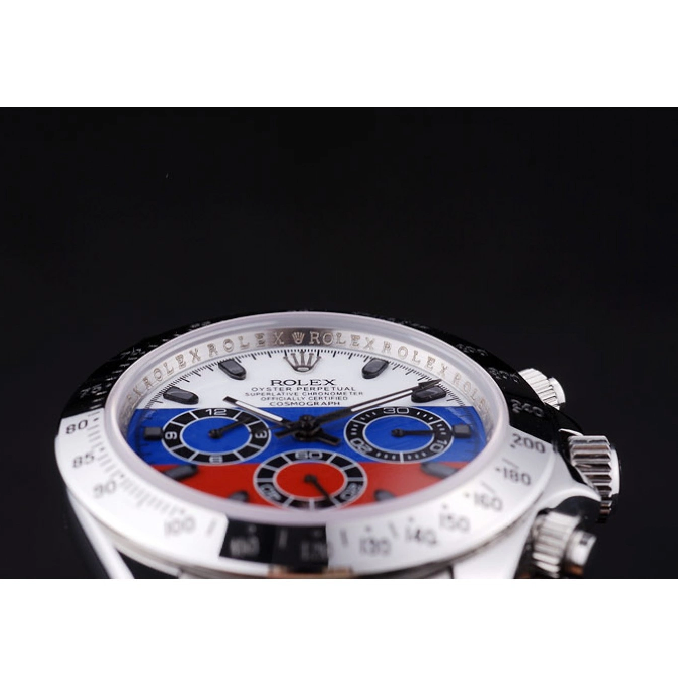 Aaa replica watch Bracelet Cosmograph 7473 Silver Flag Rolex Daytona Russian Dial 0722